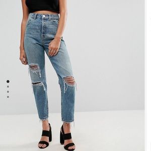 ASOS straight leg jean with rips